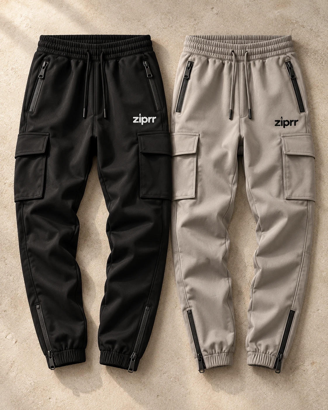 Obsidian Heavy Twill Cargo Joggers angle 3
